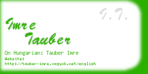 imre tauber business card